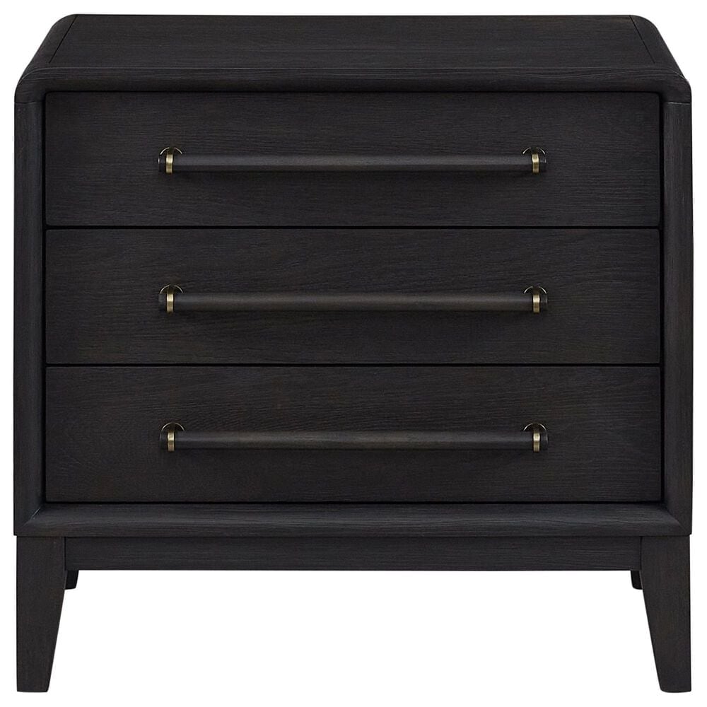 Sterling Timber Elure King Upholstered and Strap Panel Bed with Dresser and Nightstand in Peppercorn, , large