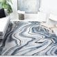 Safavieh Craft CFT819M 8" x 10" Blue and Grey Area Rug, , large