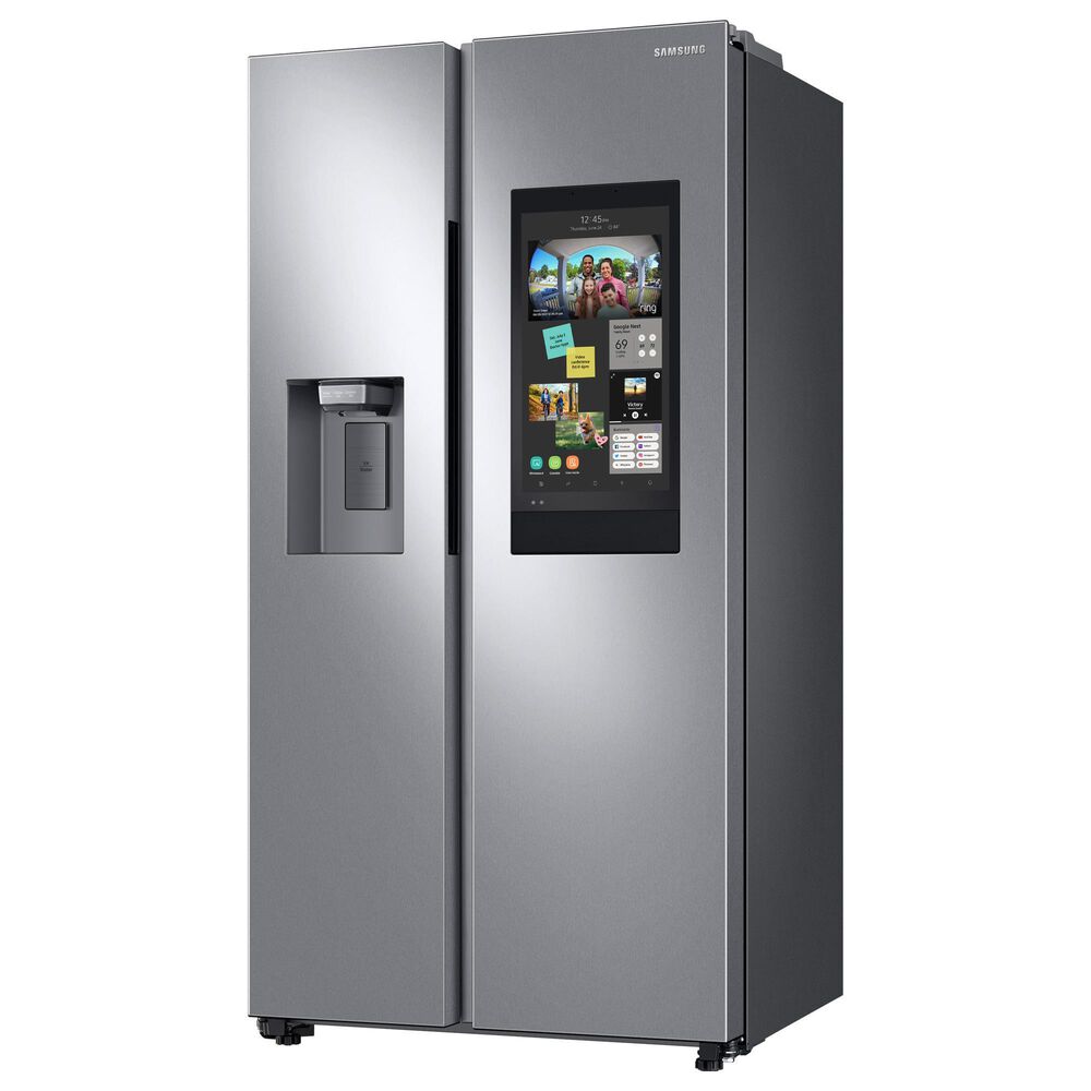 Samsung 22 Cu. Ft. Side by Side Refrigerator with Touch Screen Family Hub in Stainless Steel, , large