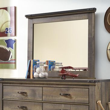 Ashley Trinell Rectangular Mirror in Brown, , large