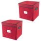 Timberlake Ornament Storage Box in Red (Set of 2), , large