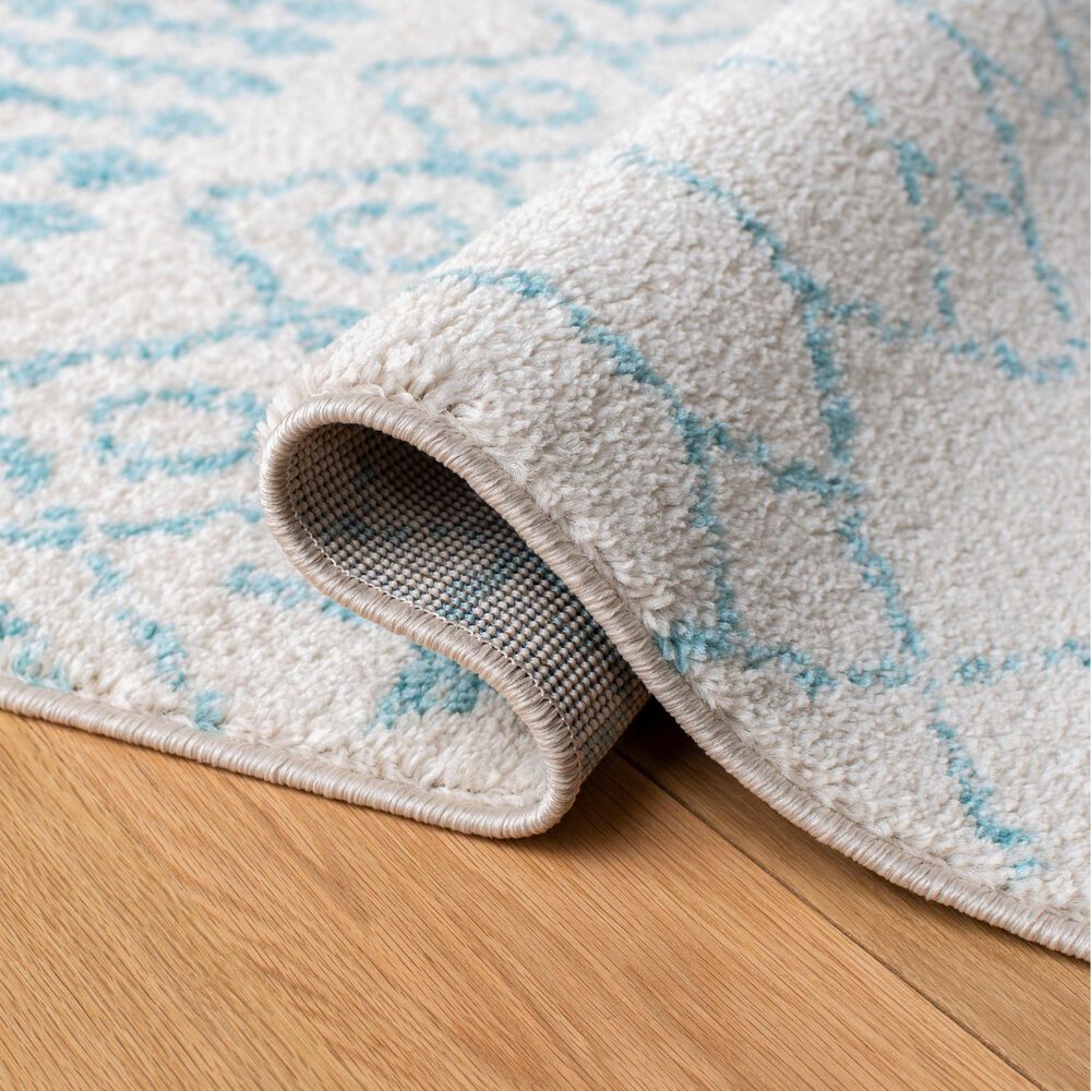 Safavieh Tulum 10&#39; x 13&#39; Ivory and Turquoise Area Rug, , large
