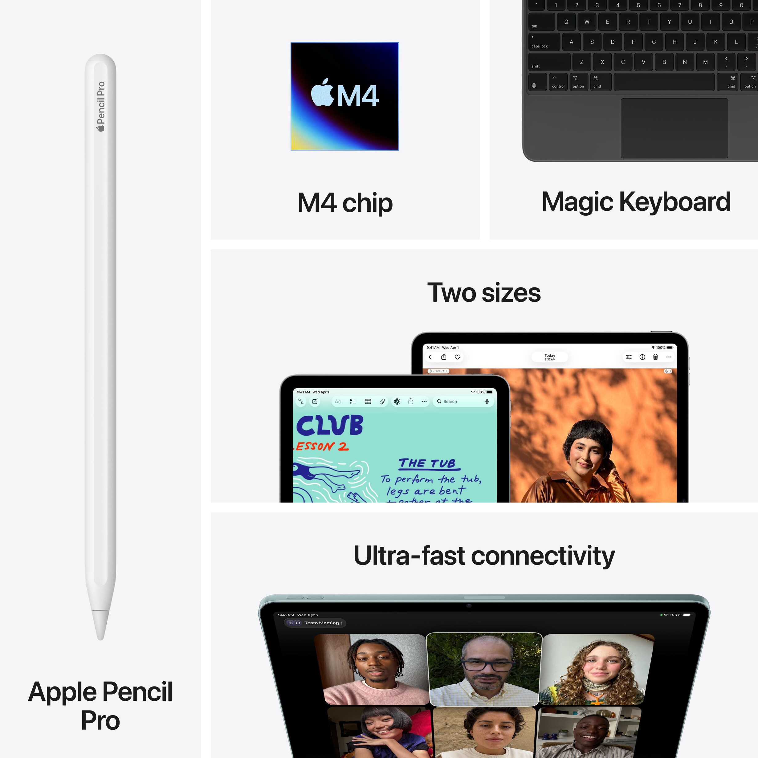 Apple 11-Inch iPad Air M4 Chip Wi-Fi 128GB in Purple (Latest Model)