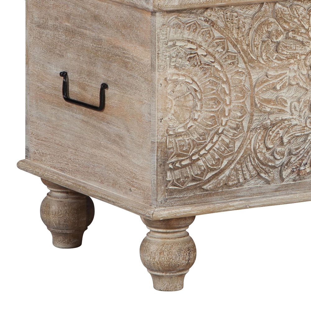 Ashley Fossil Ridge Storage Bench in Antique White, , large