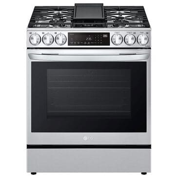 LG 6.3 Cu. Ft. Smart Wi-Fi Enabled ProBake Convection InstaView Slide-In Gas Range with Air Fry in Print Proof Stainless Steel, , large