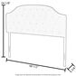 Safavieh Austin Queen Nailhead Winged Headboard in Pewter, , large