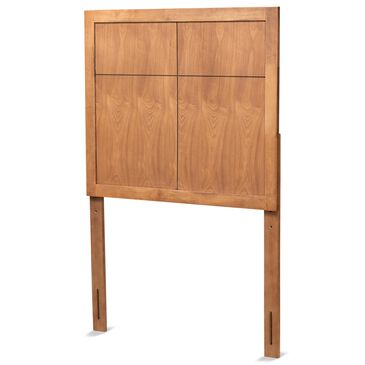 Baxton Studio Monroe Twin Headboard in Ash Walnut, , large