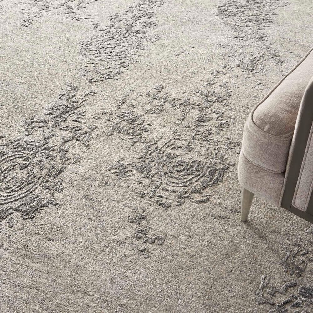 Nourison Silk Shadows 8&#39;6&quot; x 11&#39;6&quot; Ivory and Silver Area Rug, , large