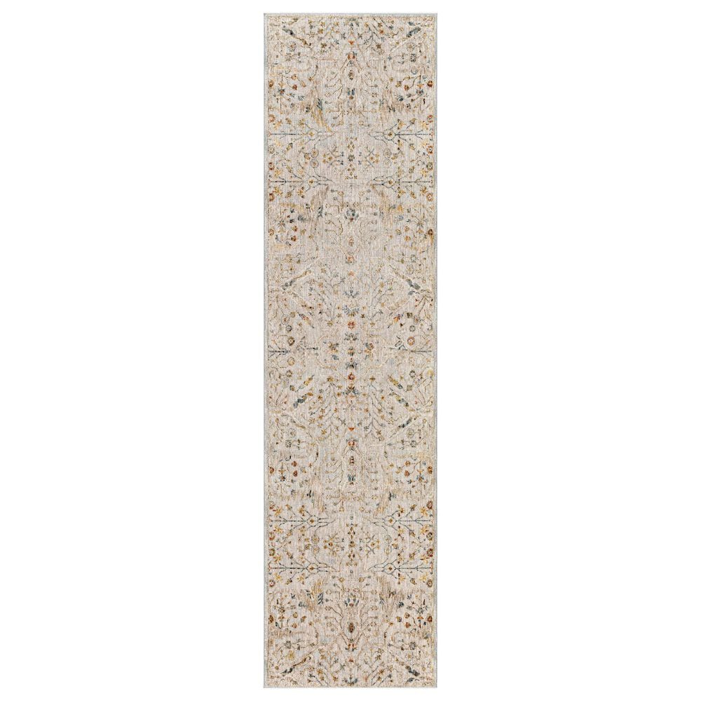 Surya Reina Light Gray, Denim, Cream, Tan, Light Brown, Rust, Mustard and Olive 2"7" x 7"3" Runner, , large