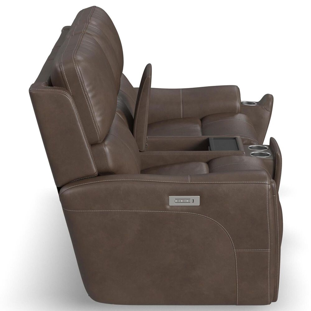 Oxford Furniture Carter 3-Piece Power Reclining Living Room Set in Cappuccino, , large