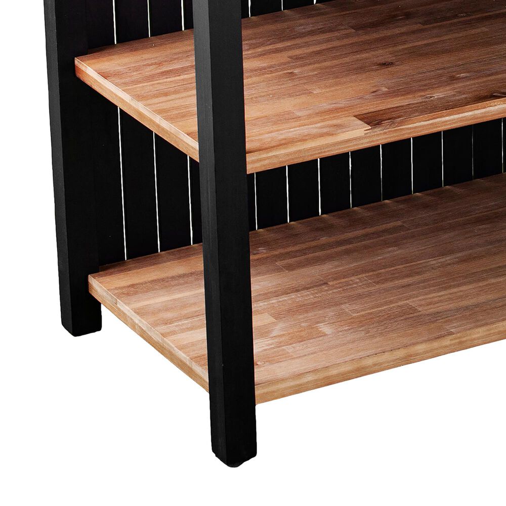 Southern Enterprises Berinsly 3-Piece Expandable Freestanding Kitchen Island Set in Black and Natural, , large