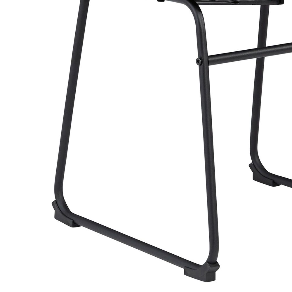 Ashley Centiar Dining Side Chair in Black Faux Leather, , large