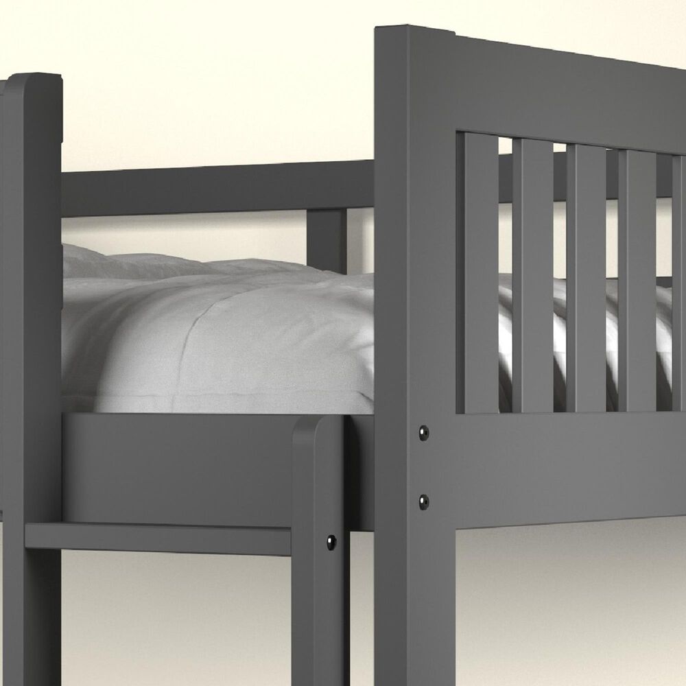 Forest Grove Full over Full Bunk Bed in Dark Gray, , large