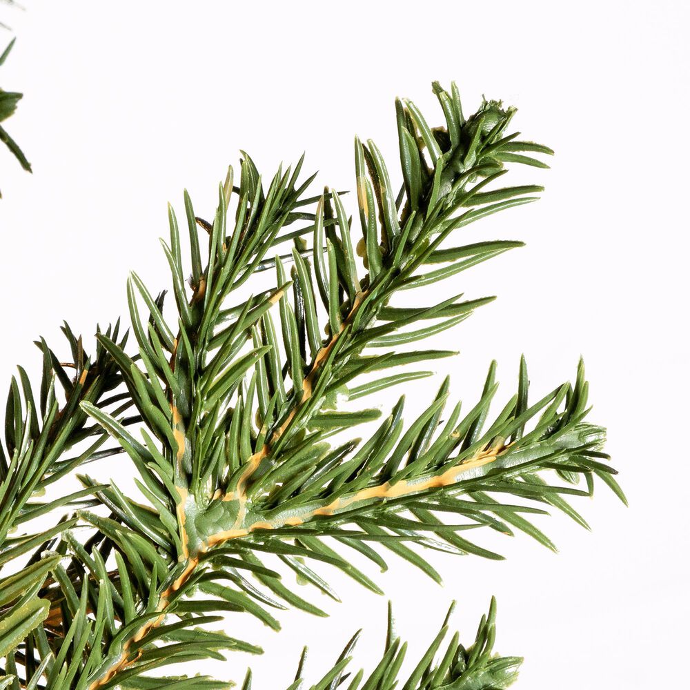 The Gerson Company 6.5&#39; Pre-Lit Artificial Natural Cut Narrow Jackson Pine with White Lights in Green, , large