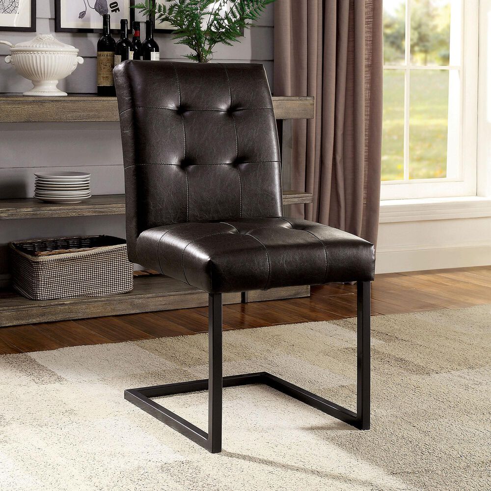 Furniture of America Brady Dining chair in Brown &#40;Set of 2&#41;, , large