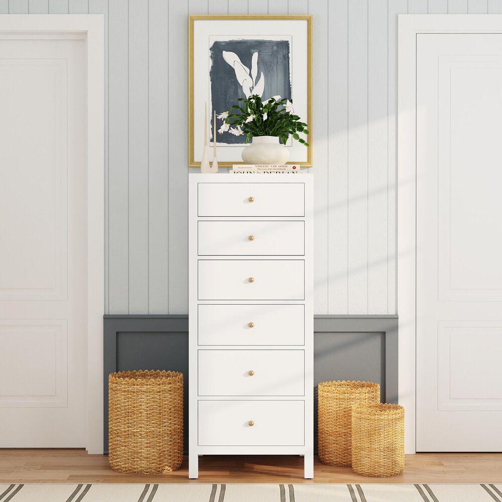 Butler Specialty Company Nora 6-Drawer Lingerie Chest in Smooth White, , large