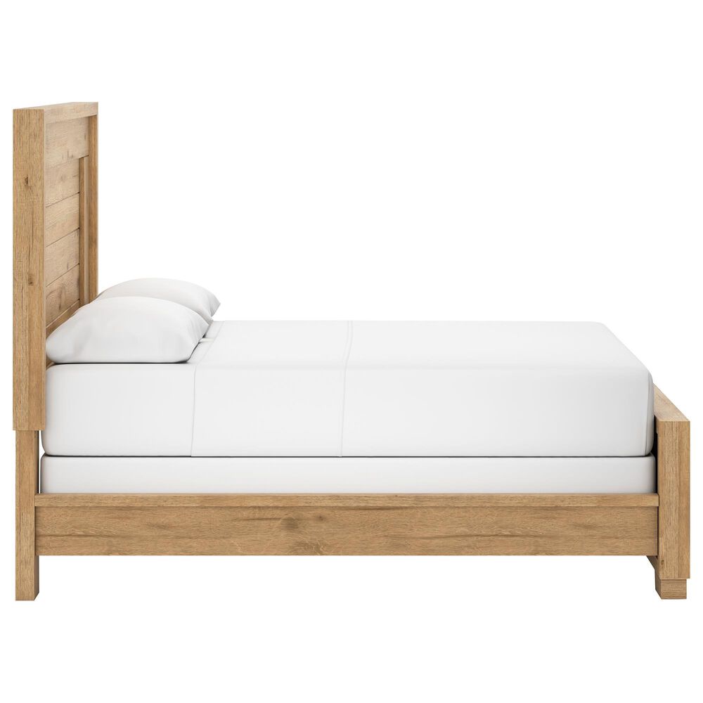 Ashley Galliden Queen Panel Bed and Two Nightstands in Light Brown, , large