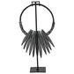 Maple and Jade 20" Bohemian Abstract Sculpture in Black and Light Grey, , large