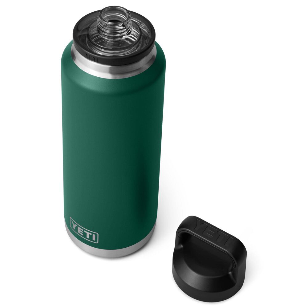 YETI Rambler 46 Oz Water Bottle with Chug Cap in Black Forest Green, , large