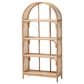 Baxton Studio Natania 4-Tier Arched Bookcase in Natural Brown, , large