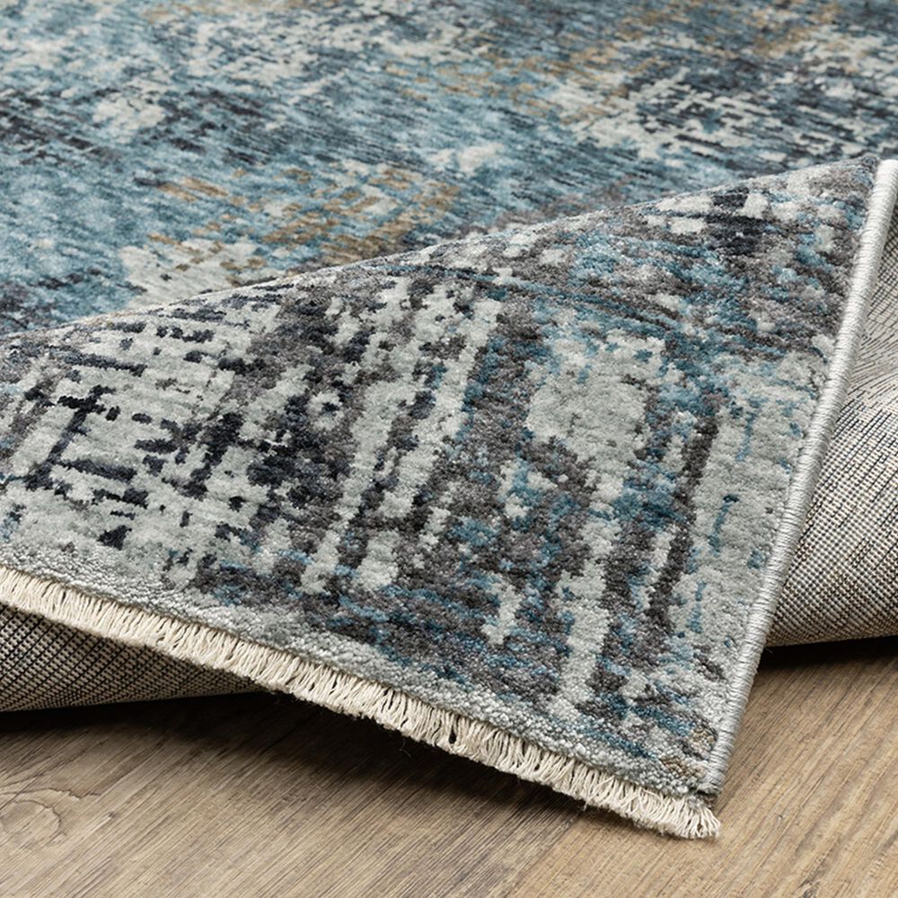 Oriental Weavers Hayden 2&#39;3&quot; x 7&#39;6&quot; Blue and Grey Runner, , large