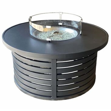 Venture Contempo 48" Round Fire Pit in Textured Black, , large