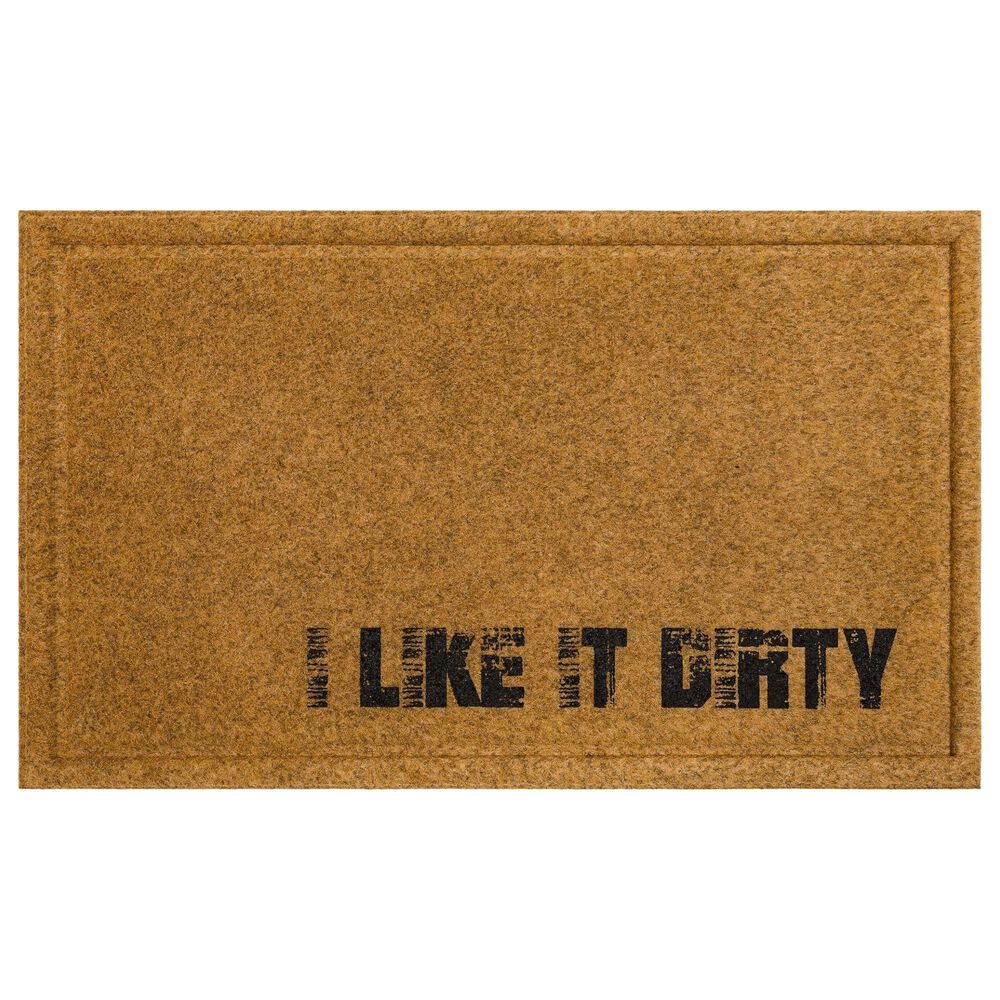 Karastan Bristol Like it Dirty 1"6" x 2"6" Natural Door Mat, , large
