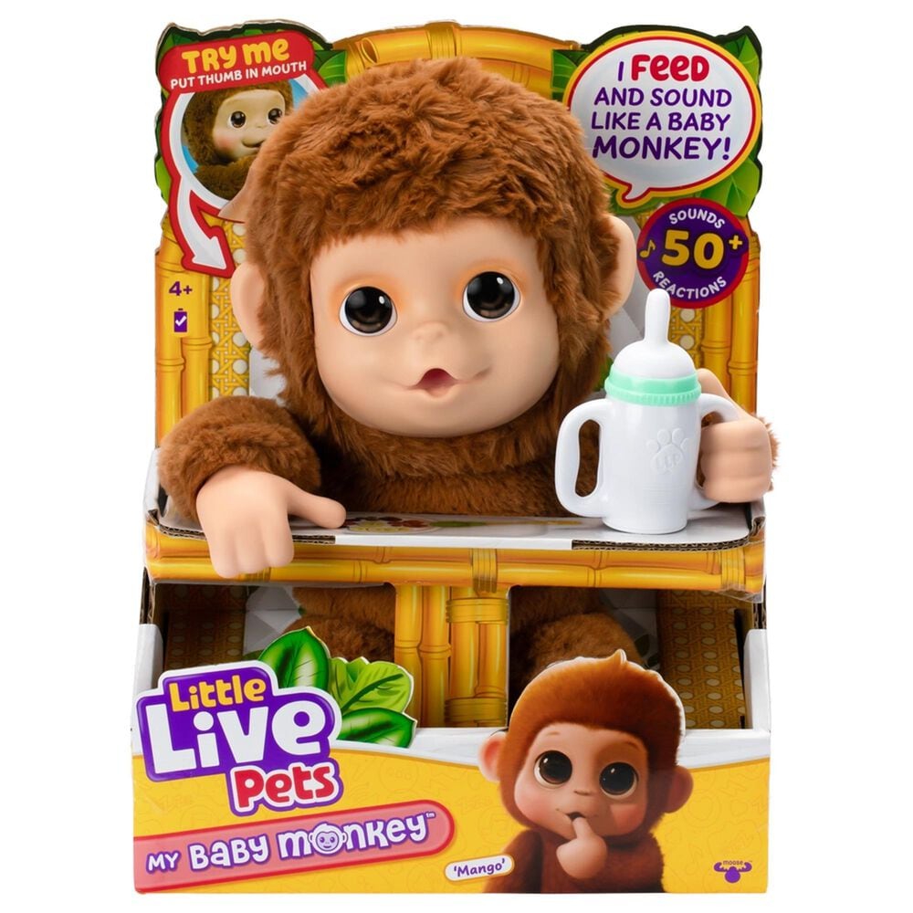 Bluey My Baby Monkey Mango Plush in Brown, , large