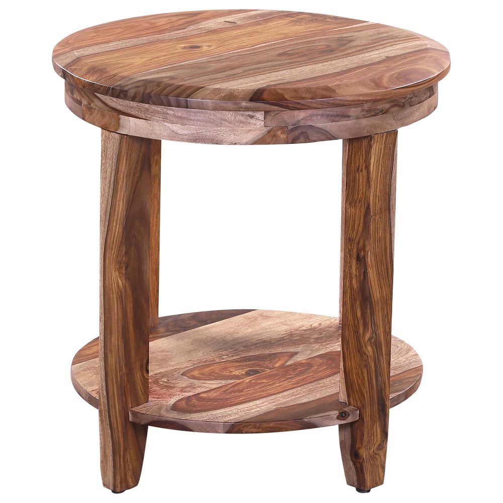 Porter Design Sonora Round End Table in Harvest Brown, , large