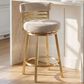 Armen Living Santorini Counter Stool in Gold, , large