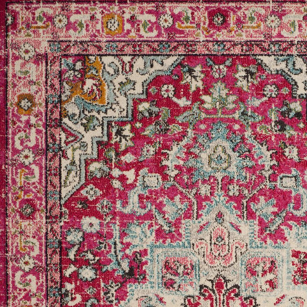 Safavieh Monaco MNC250J-28 2&#39;2&quot; x 8&#39; Fuchsia/Light Blue Runner, , large