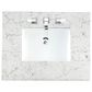 James Martin Vanities Breckenridge 30" Single Bathroom Vanity in Bright White with 3 cm Eternal Jasmine Pearl Quartz Top and Rectangular Sink, , large