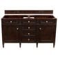 James Martin Vanities Brittany 60" Double Bathroom Vanity in Burnished Mahogany with 3 cm Eternal Jasmine Pearl Quartz Top, , large