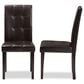 Baxton Studio Avery Side Chair in Dark Brown (Set of 2), , large