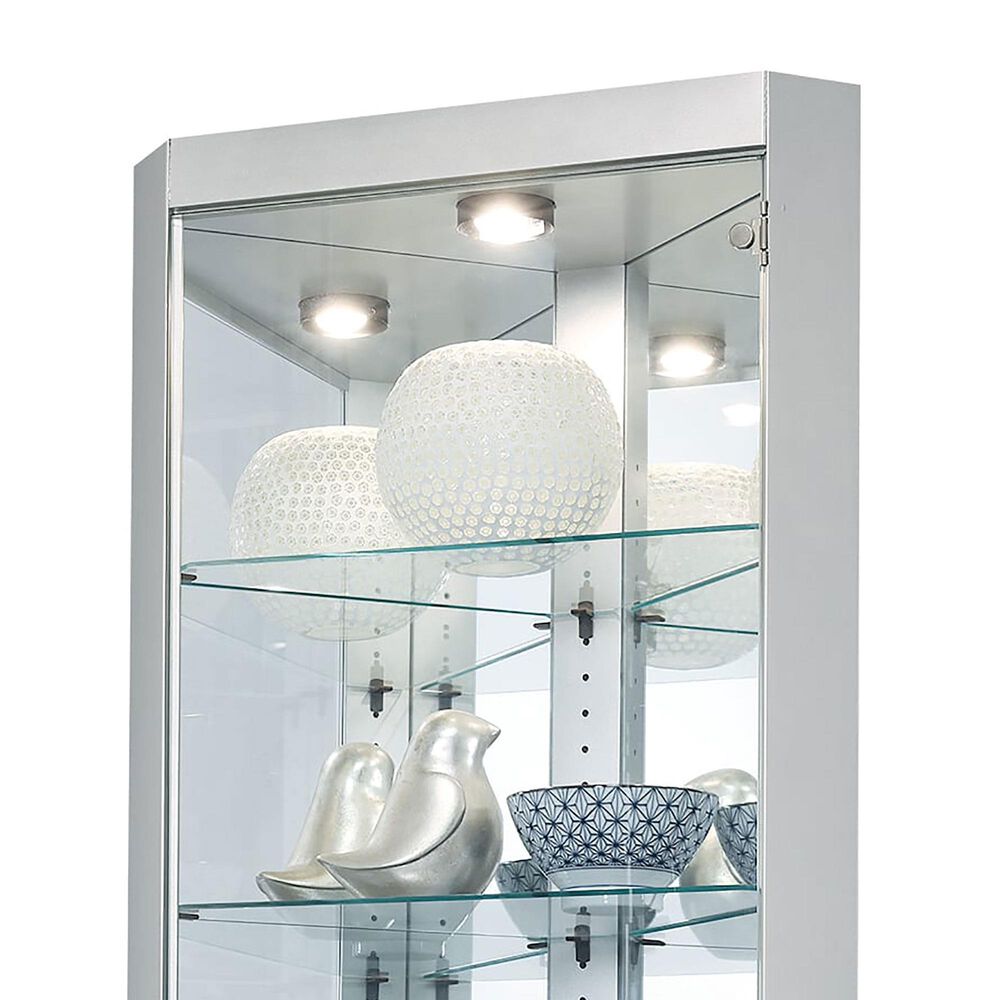 Howard Miller Tamsin II Curio Cabinet in Silver, , large