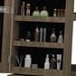 GigaCloud Swivel Jewelry Cabinet with Full Length Mirror and Locking Mechanism in Brown, , large