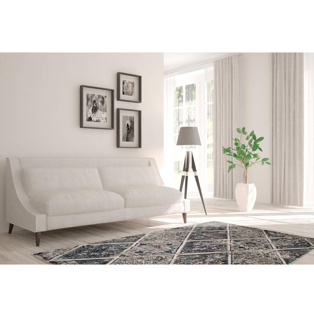Central Oriental Corso Braddyville 6&#39;6&quot; x 9&#39;6&quot; Tan and Blue Area Rug, , large
