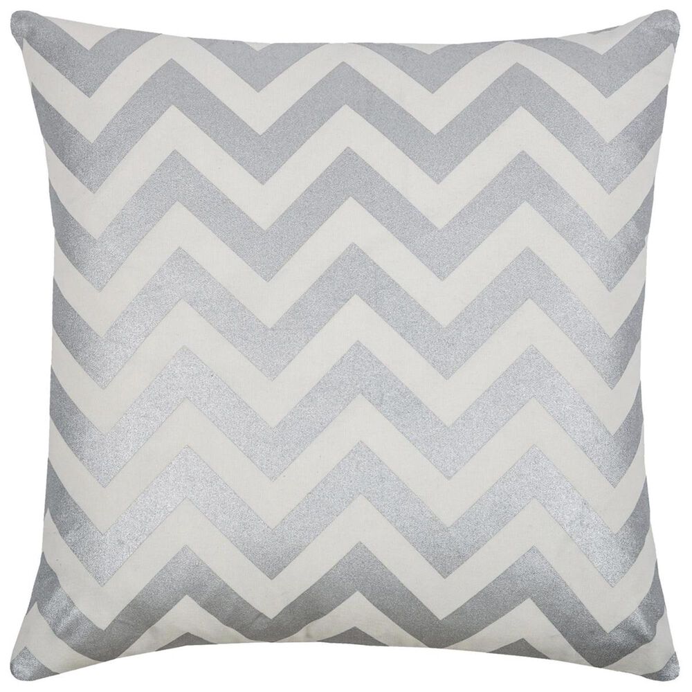Rizzy Home 18" x 18" Down Pillow in Gray, , large