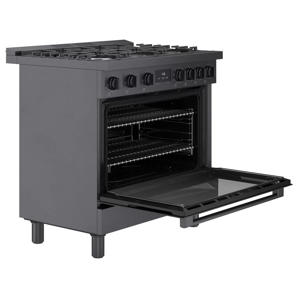 Bosch 36" Freestanding Dual Fuel Range in Black Stainless Steel NFM