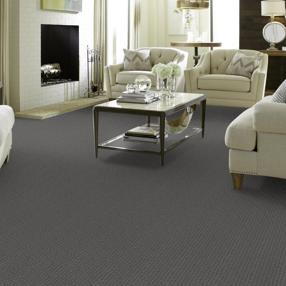 Shaw Detailed Elegance Patterned Carpet in Charcoal, , large
