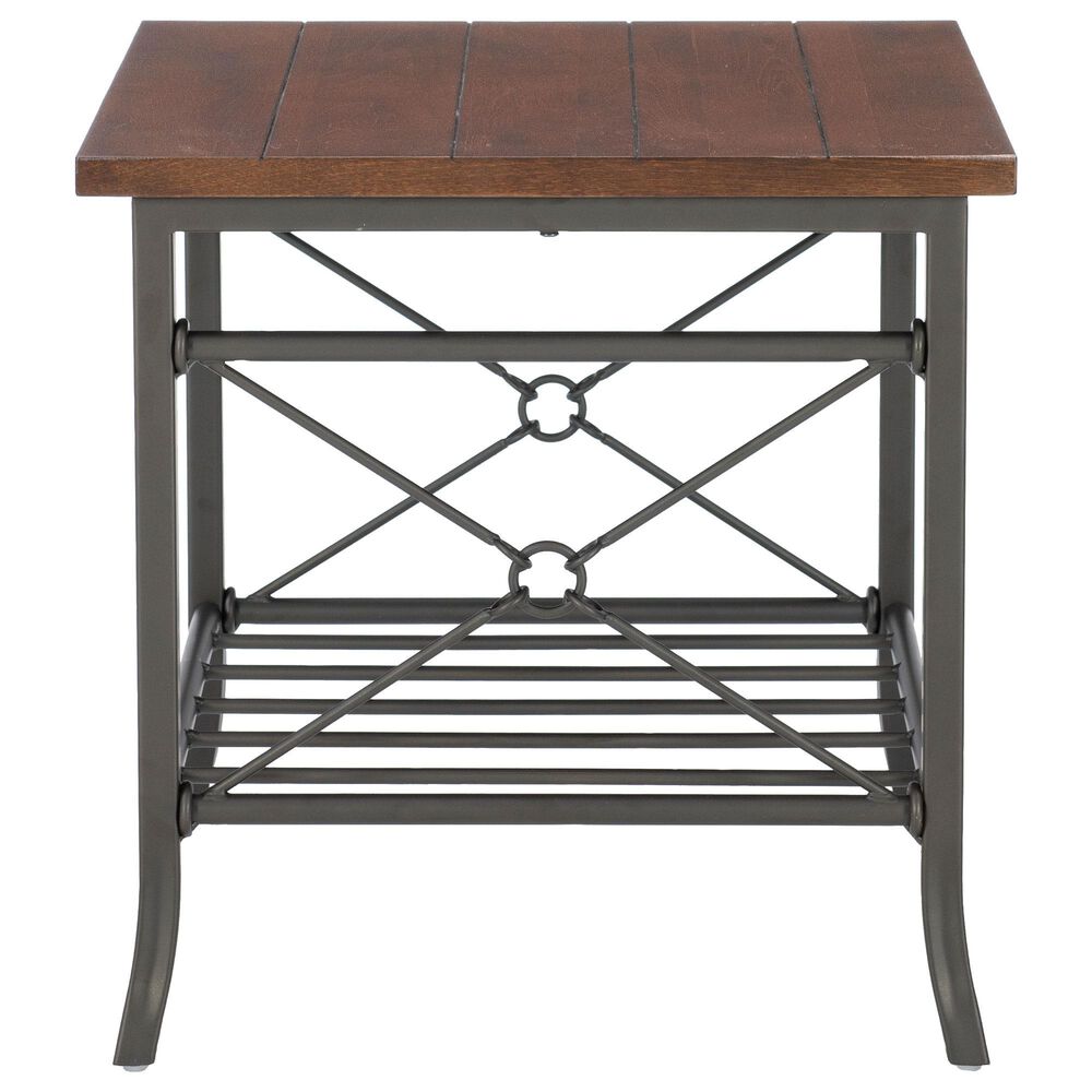 Linon Home Decor Harrison 3-Piece Occasional Table Set in Chestnut Brown and Dark Bronze, , large