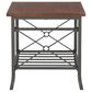 Linon Home Decor Harrison 3-Piece Occasional Table Set in Chestnut Brown and Dark Bronze, , large