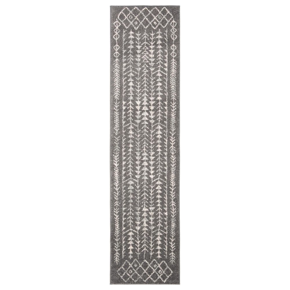 Safavieh Tulum  2" x 10" Ivory and Dark Grey Runner, , large