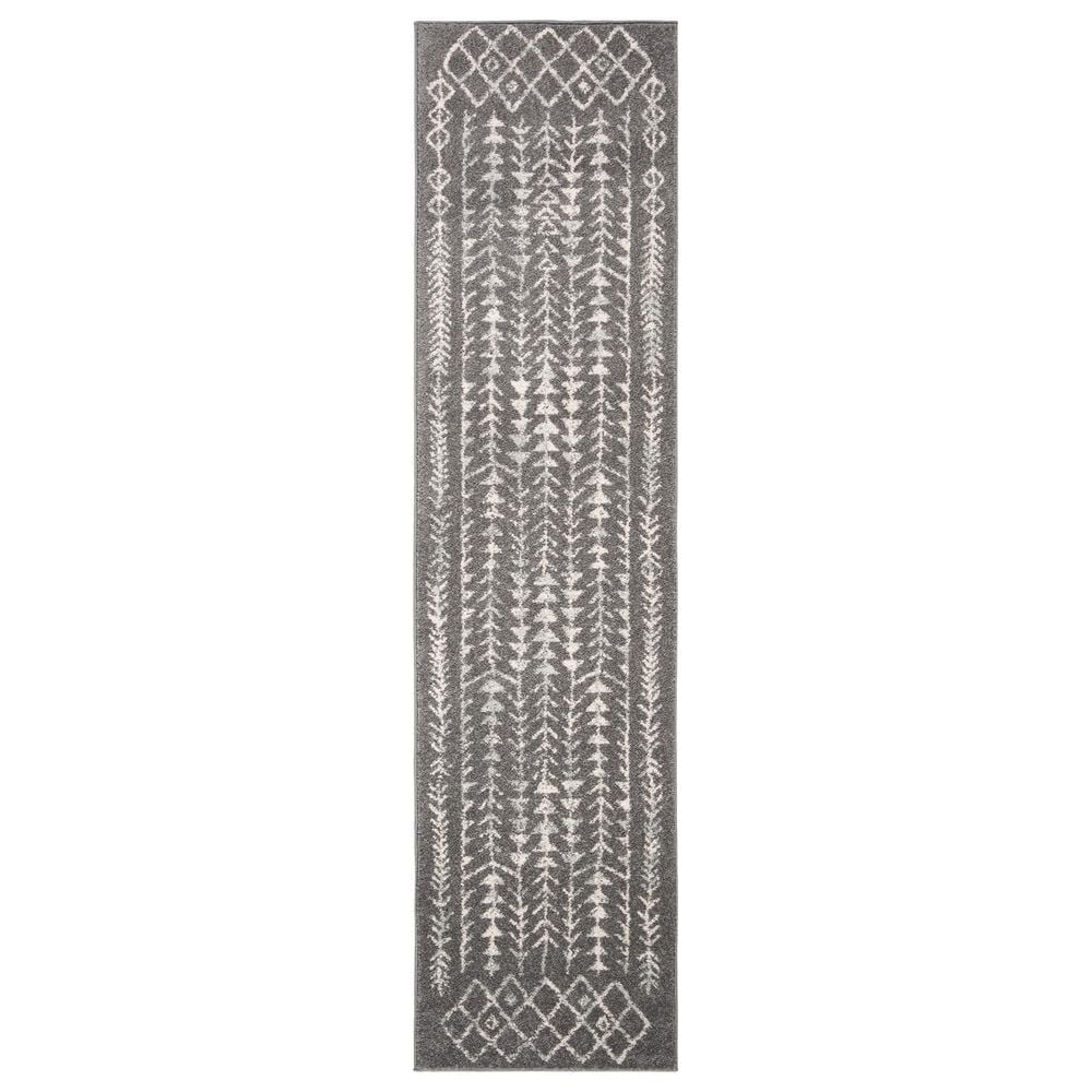 Safavieh Tulum 2" x 10" Ivory and Dark Grey Runner, , large