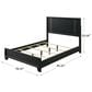 Crown Mark Charlie King Panel Bed in Charcoal, , large