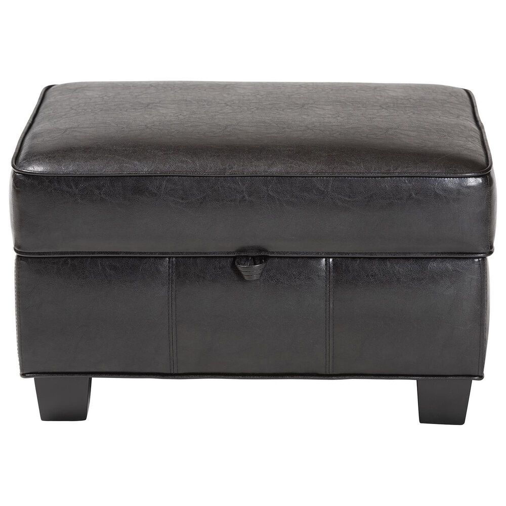 Baxton Studio Agustus Storage Ottoman in Brown, , large