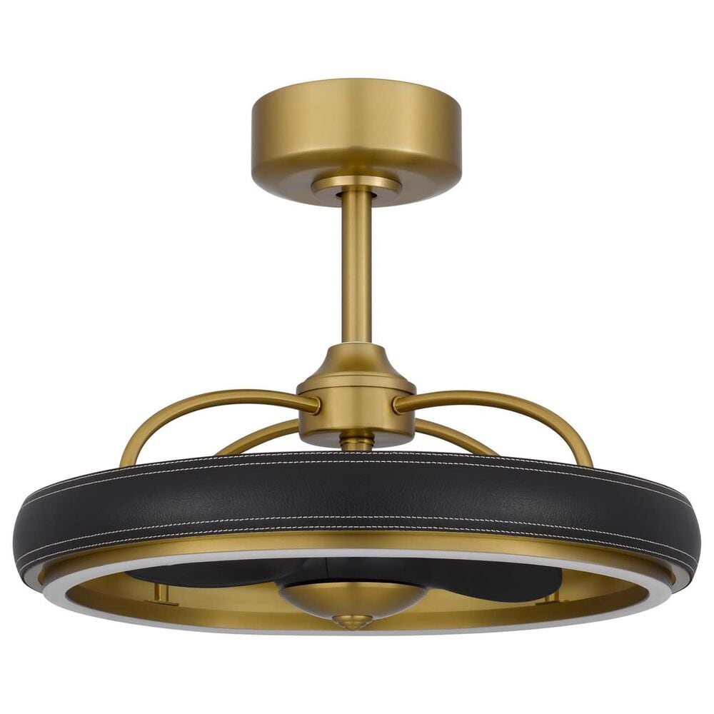 Cal Lighting Arroyo Ceiling Fan with Light in Antique Brass and Black, , large