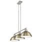 Golden Lighting Duncan 3-Light Pendant with Aged Brass Shade in Chrome, , large