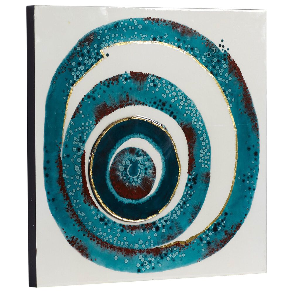 Maple and Jade 24" x 24" Wall Decor in Blue, White and Brown, , large