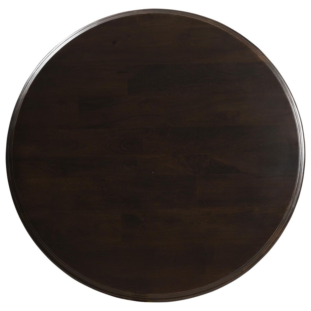 Home Trends &amp; Design Nimes 48&quot; Round Dining Table in Vintage Brown - Table Only, , large
